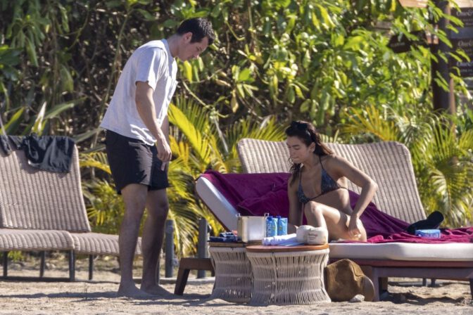 Dua Lipa Barely There Bikini Booty Mexico Beach