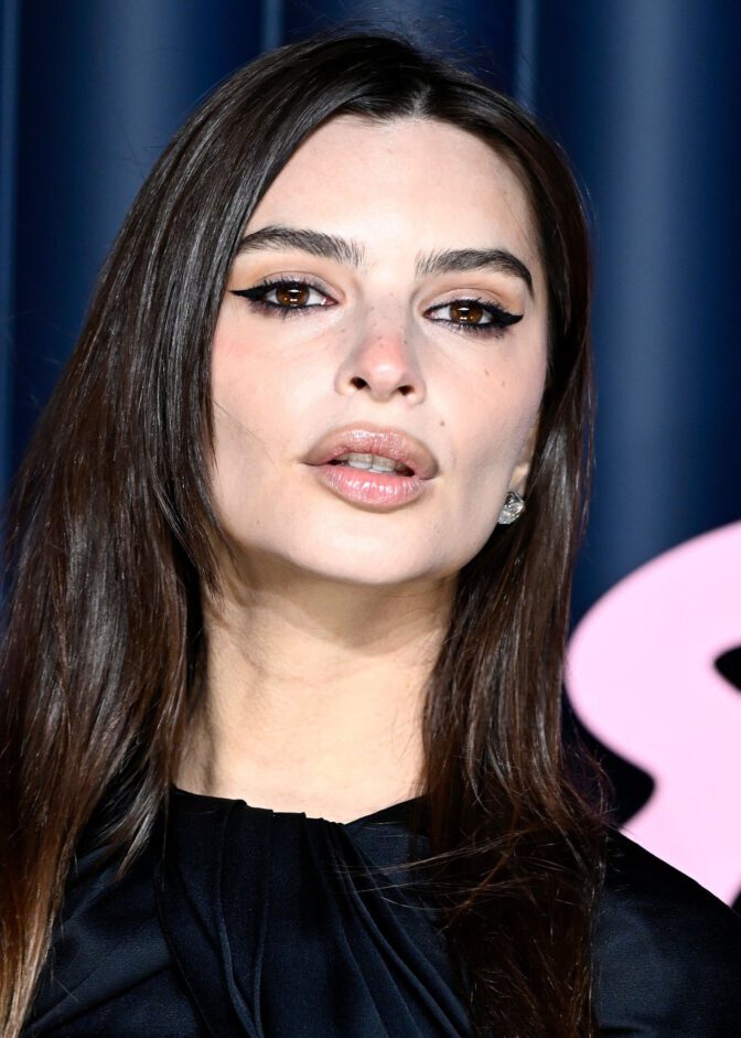 Emily Ratajkowski Braless Pokies Mini Dress Fashion Awards