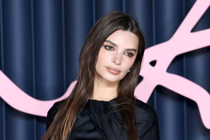 Emily Ratajkowski Braless Pokies Mini Dress Fashion Awards