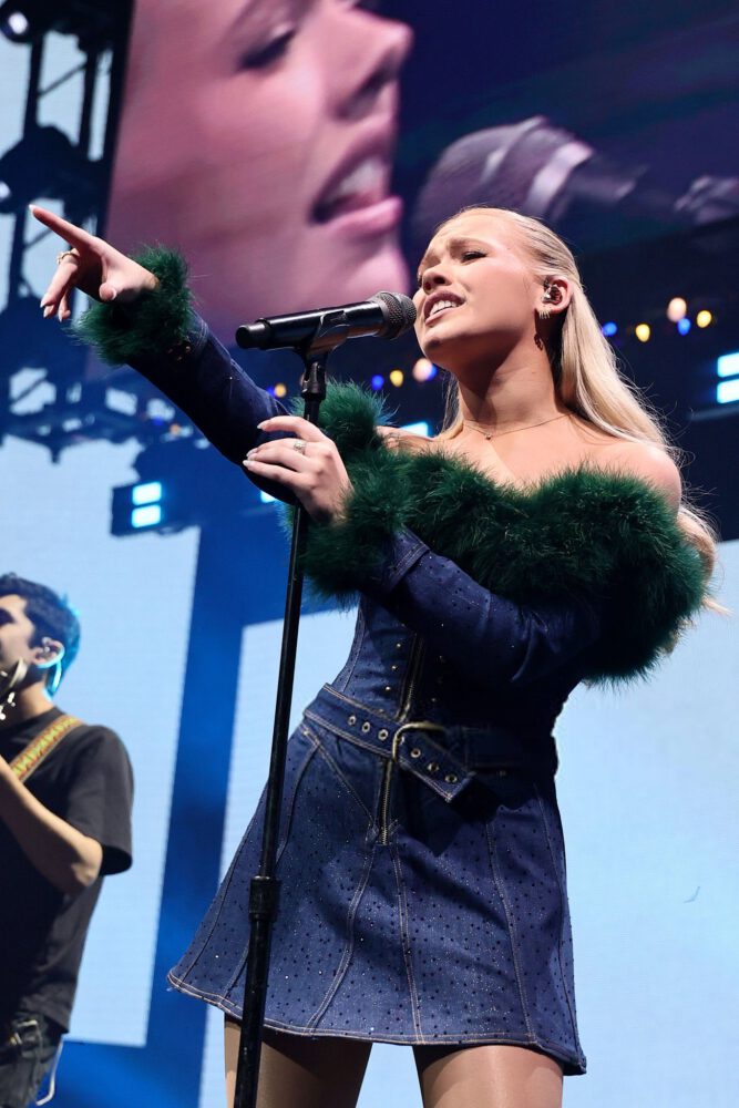 Freya Skye Sexy Legs Gold Mini Dress Jingle Ball