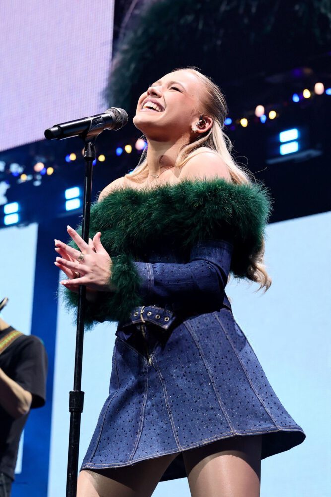 Freya Skye Sexy Legs Gold Mini Dress Jingle Ball