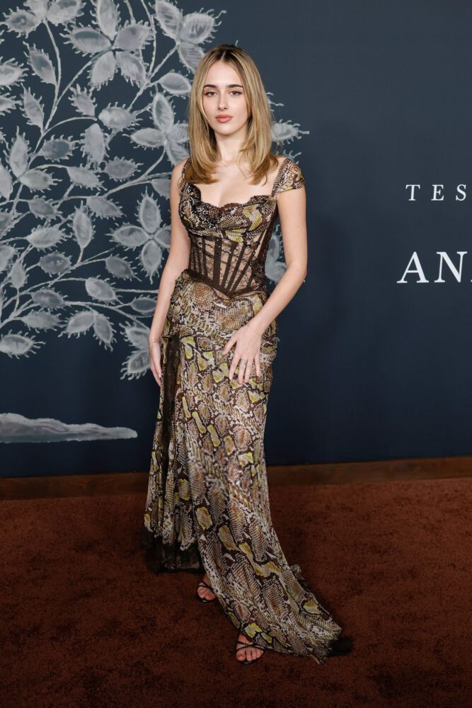 Julia Butters Snakeskin Gown La Premiere Red Carpet