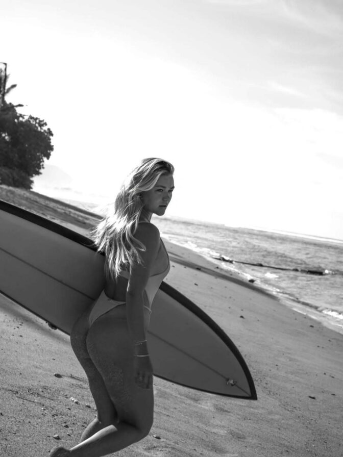 Katie Sigmond Booty Thong Bikini Beach Surfboard