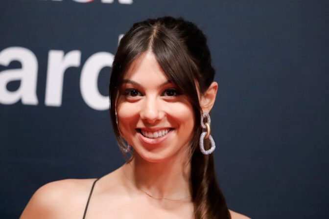 Kira Kosarin Plunging Black Sequin Dress Tiktok Awards