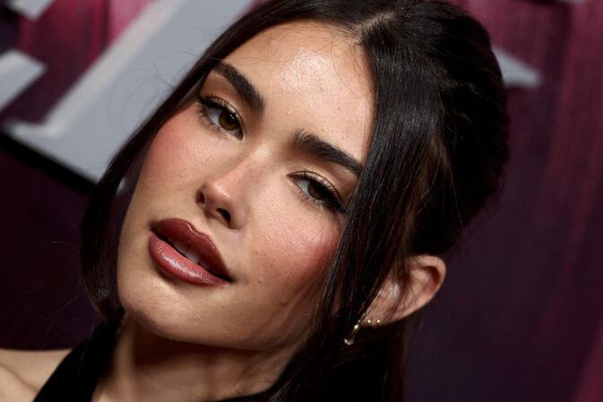 Madison Beer Sexy Mini Dress Sheer Tights