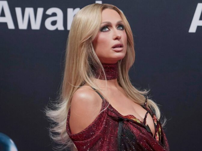 Paris Hilton Cleavage Red Mini Dress Tiktok Awards
