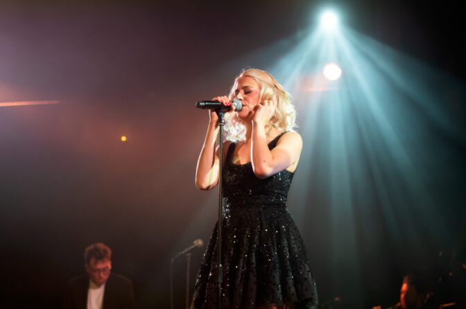 Pixie Lott Cleavage Legs Black Sequin Mini Union Chapel