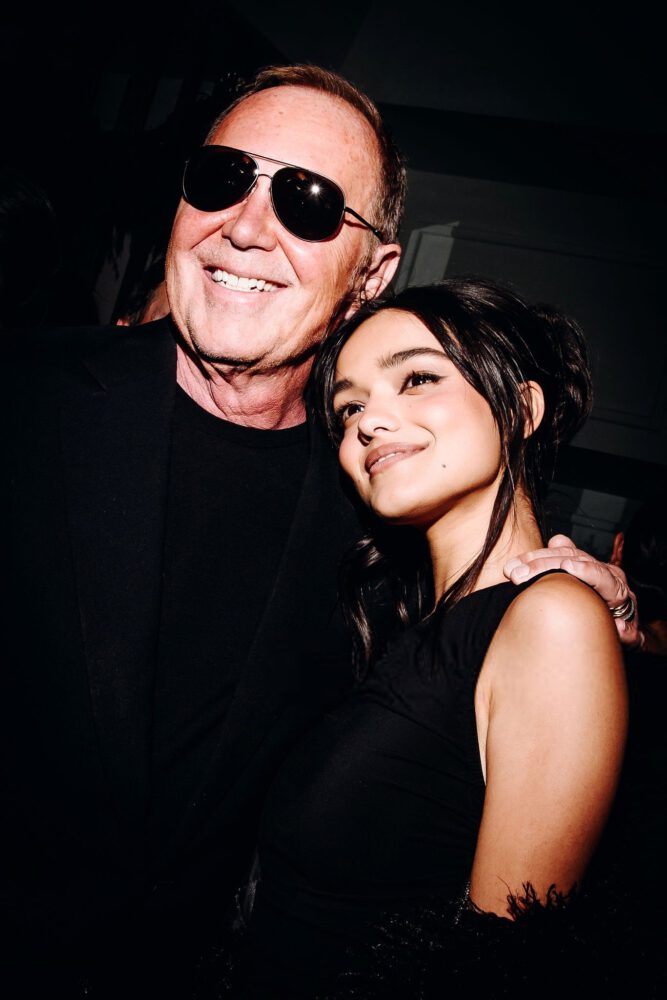 Rachel Zegler Sexy Legs Mini Dress Michael Kors Nyc