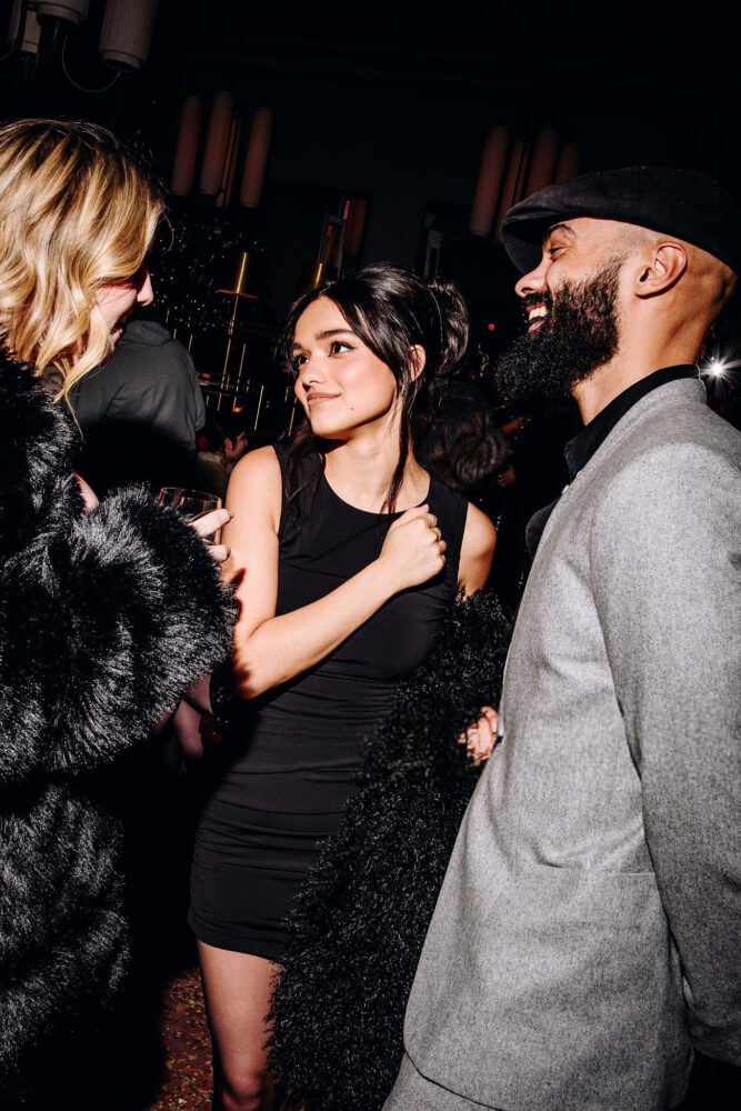 Rachel Zegler Sexy Legs Mini Dress Michael Kors Nyc