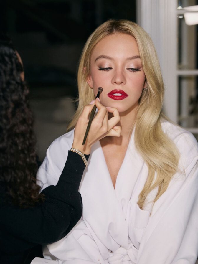 Sydney Sweeney Boobs White Dress Sarah Krick Shoot