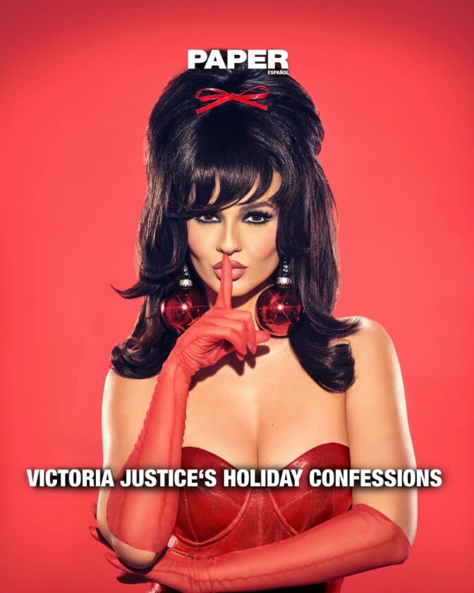 Victoria Justice Sexy Christmas Pinup Paper Magazine