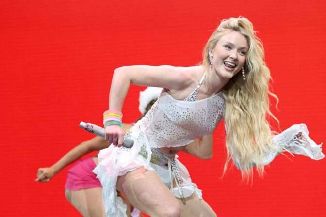 Zara Larsson Sexy Mini Dress Sheer Skirt Jingle Ball Miami