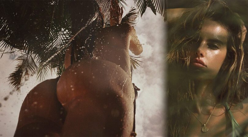 Alessandra Ambrosio Nude and Wet in Lavarice Swimwear