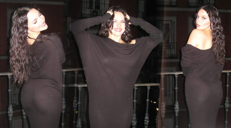 Dafne Keen Shows Off Curves and Ass in Tight NYE Dress