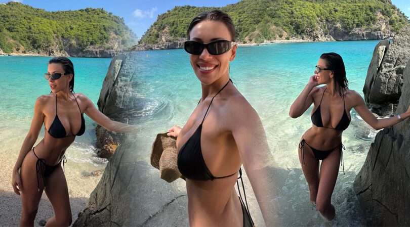 Devin Brugman Rocks a Tiny Black Bikini on Vacation