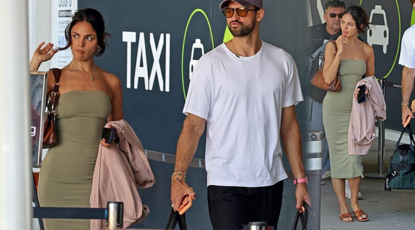 Eiza Gonzalez Rocking a Chic Tube Dress at Brisbane Airport