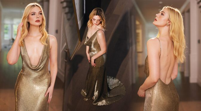 Elle Fanning Glows in Vintage Gold at Critics Choice 2026