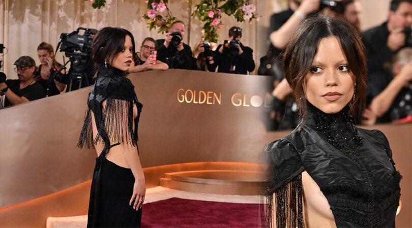 Jenna Ortega’s Side Boob Spill at 2026 Golden Globes!