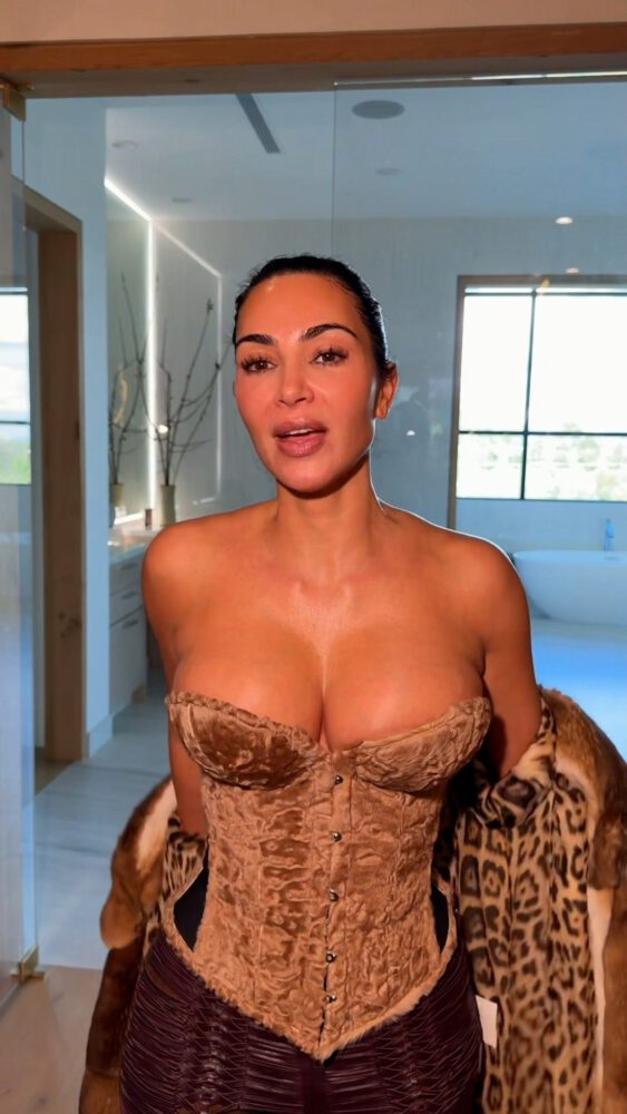 Kim Kardashian Corset Boobs