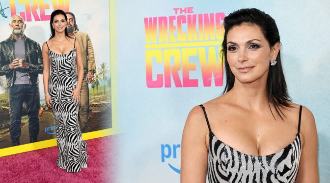 Morena Baccarin’s Wild Zebra Dress Hugs Every Curve!