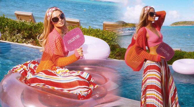 Paris Hilton’s Dreamy Vacation Style: Pink Bikini & Rainbow Skirt