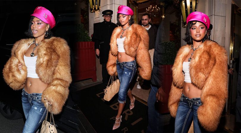 Tyla’s Tiny Tank & Tight Jeans at Valentino Afterparty