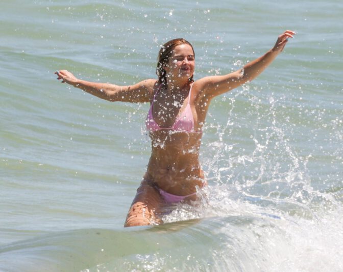 Addison Rae Pink Thong Bikini Perth Ass