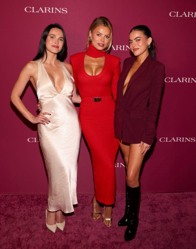Brooks Nader Busty Red Dress Cleavage Clarins Event