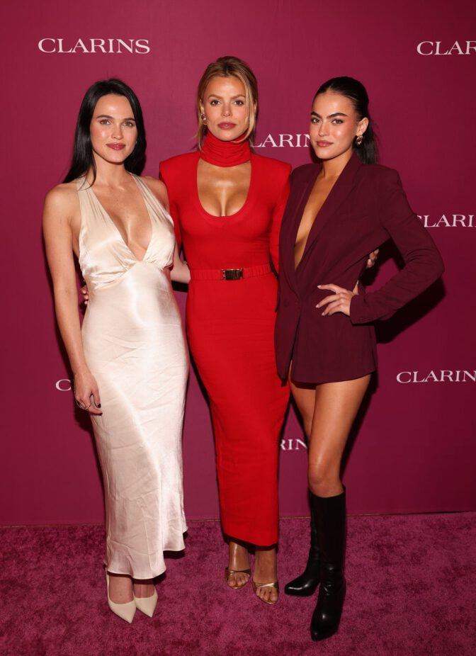 Brooks Nader Busty Red Dress Cleavage Clarins Event
