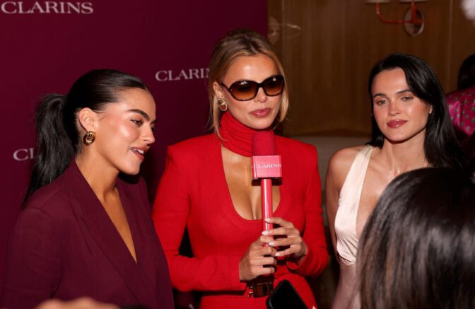 Brooks Nader Busty Red Dress Cleavage Clarins Event