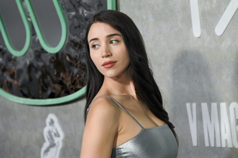 Caylee Cowan Braless Silver Dress Grammy Party