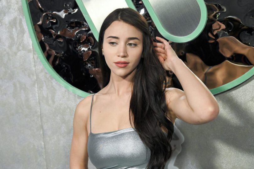 Caylee Cowan Braless Silver Dress Grammy Party