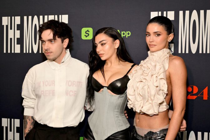 Charli Xcx Hot Cleavage Leather Micro Shorts