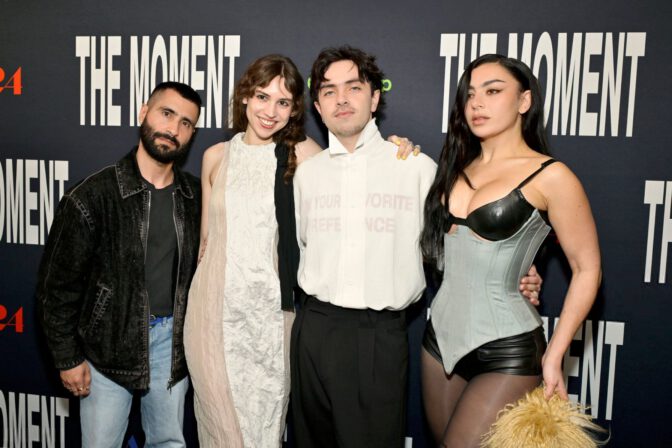 Charli Xcx Hot Cleavage Leather Micro Shorts