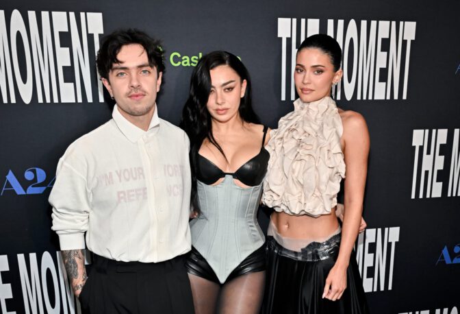 Charli Xcx Hot Cleavage Leather Micro Shorts