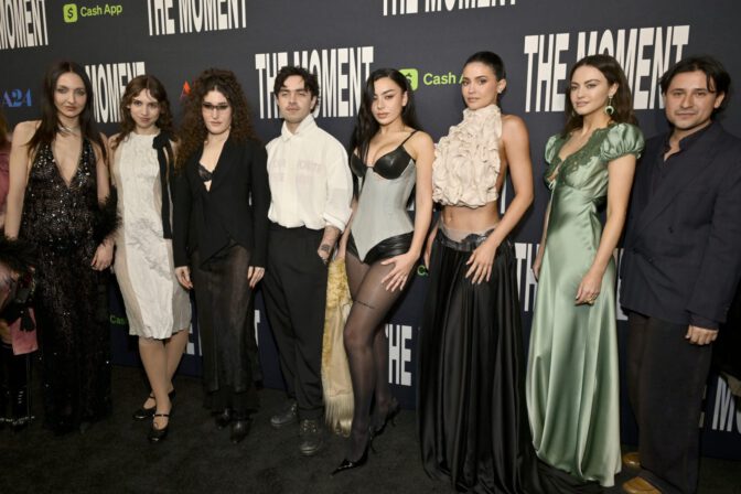 Charli Xcx Hot Cleavage Leather Micro Shorts