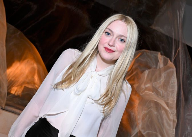 Dakota Fanning Leggy Armani Lace