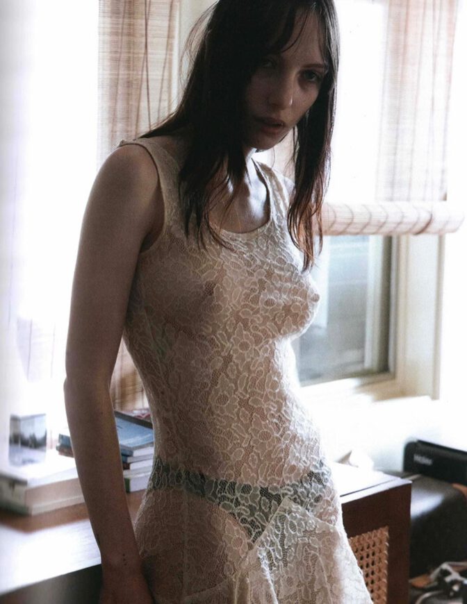 Devon Ross Nude Exposed See Through Slip