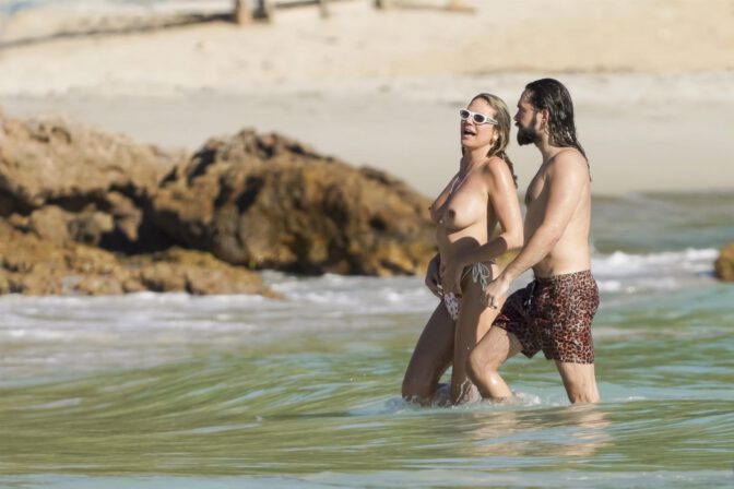 Heidi Klum Topless St Barts Bare Breasts