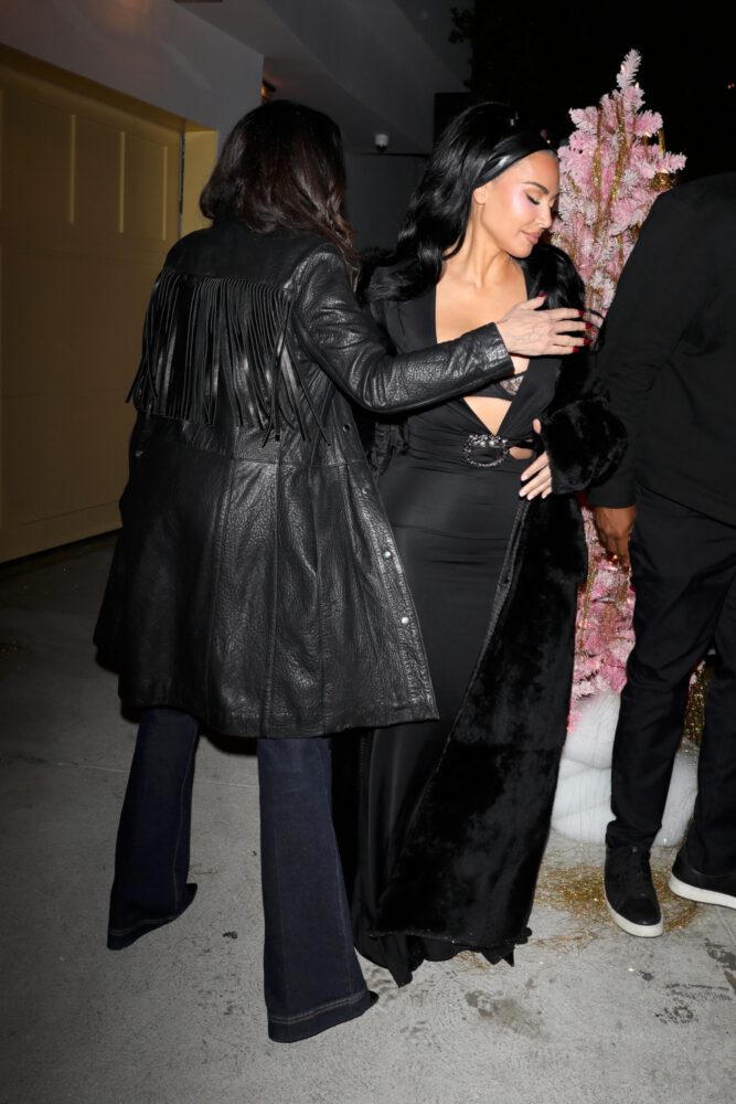Kim Kardashian Cleavage Sheer Lingerie Look