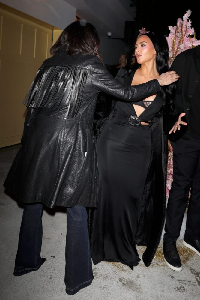 Kim Kardashian Cleavage Sheer Lingerie Look