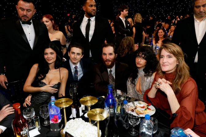 Kylie Jenner Busty Lace Dress Critics Choice Awards