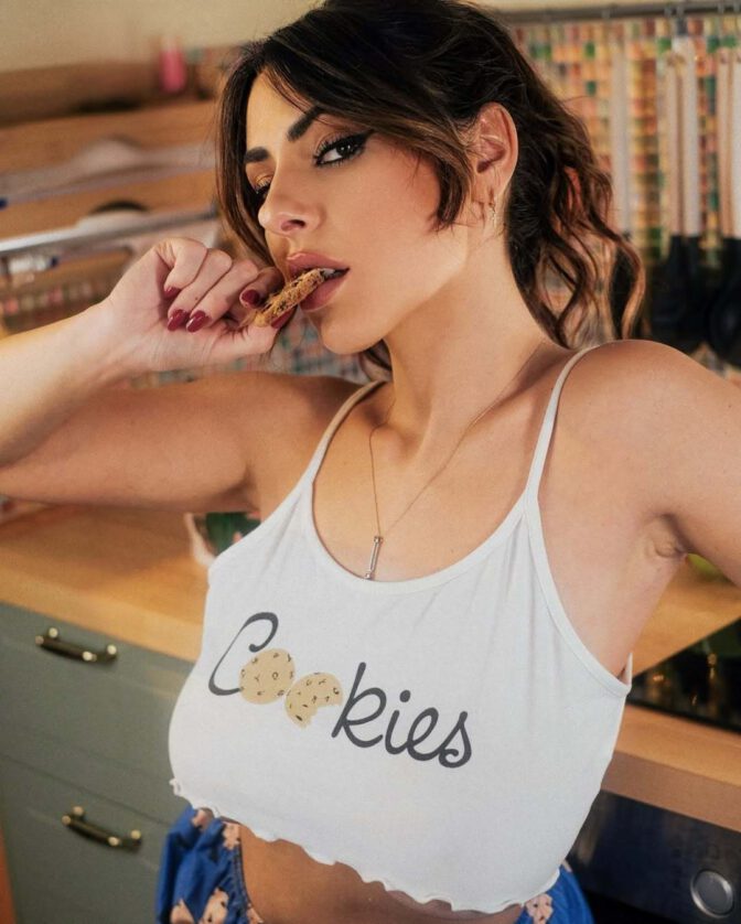 Maddalena Cabizzosu Underboob Cookies Crop Top