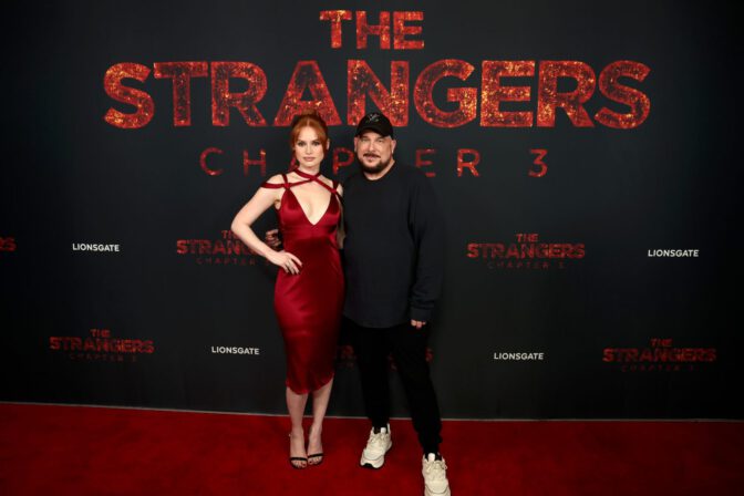 Madelaine Petsch Sexy Red Lace Dress Screening