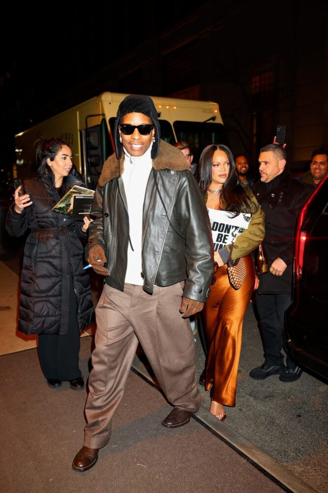 Rihanna Braless Cleavage Silk Mini Dress