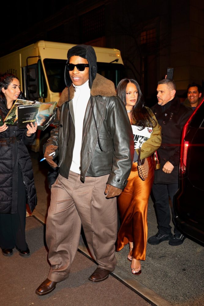 Rihanna Braless Cleavage Silk Mini Dress