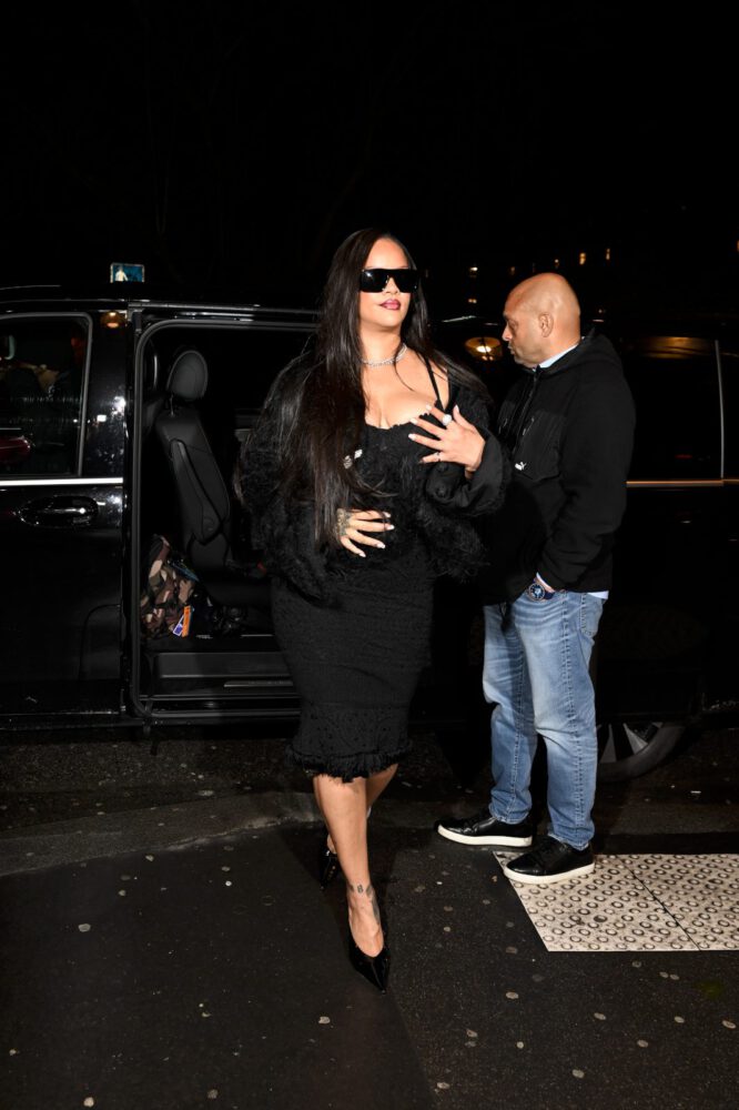 Rihanna Busty Lace Corset Paris Cleavage