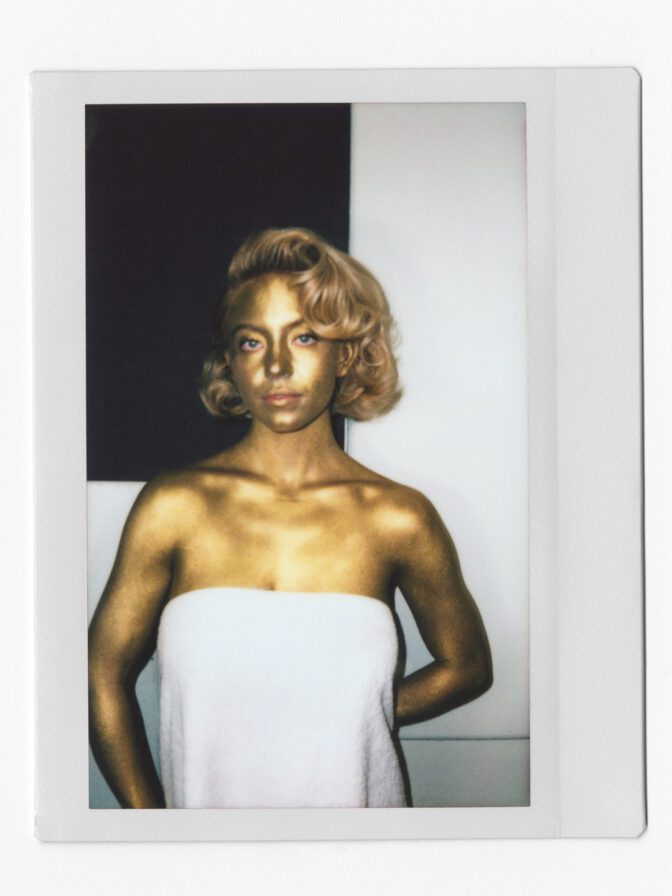 Sydney Sweeney Nude Gold Paint W Magazine