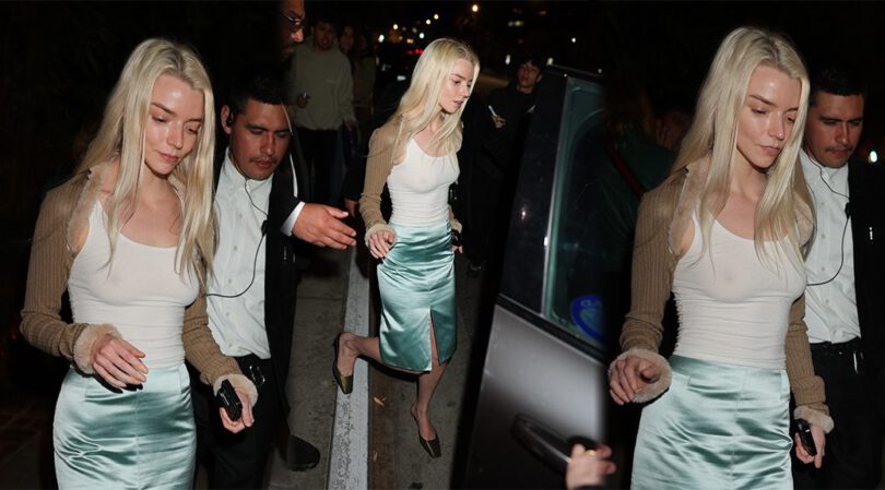 Anya Taylor-Joy Goes Full Braless in See-Through White Vest – Nipples on Display During Steamy Date Night!