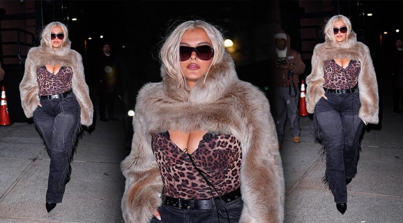 Bebe Rexha Lets Her Heavy Breasts Spill in Laced Corset – Fringe Jeans Hug That Ass Tight